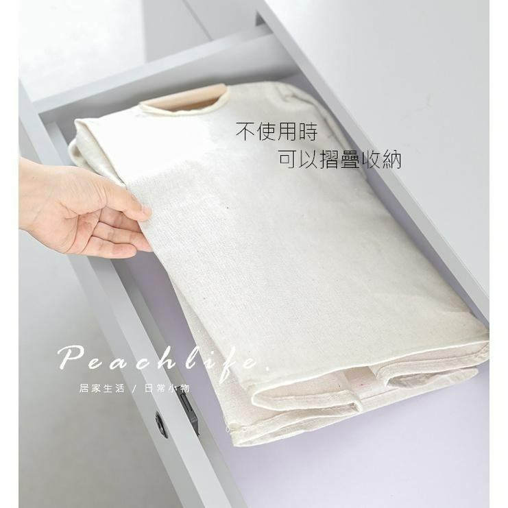 ♡peachlife.♡「台灣現貨」棉麻留白髒衣籃 簡約收納籃 衣物收納 玩具收納 棉麻 大容量 生活小物 居家收納-細節圖5