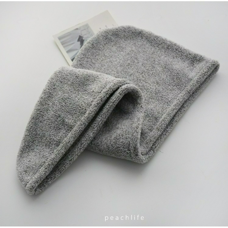 ♡pechlife.♡「台灣現貨」竹碳纖維乾髮帽 吸水頭巾 速乾髮頭巾 生活小物 親膚柔軟 加厚吸水 乾髮帽 吸水包髮帽-規格圖9