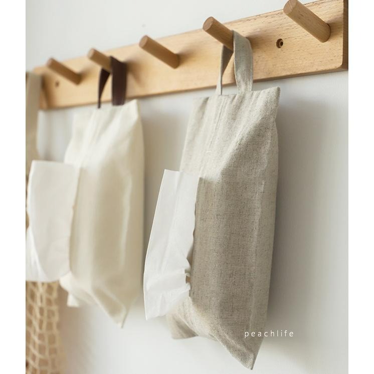 ♡peachlife.♡「台灣現貨」 日式簡約面紙套 衛生紙套 面紙盒 吊掛紙套 紙巾套 便利收納 車用 生活小物-細節圖8