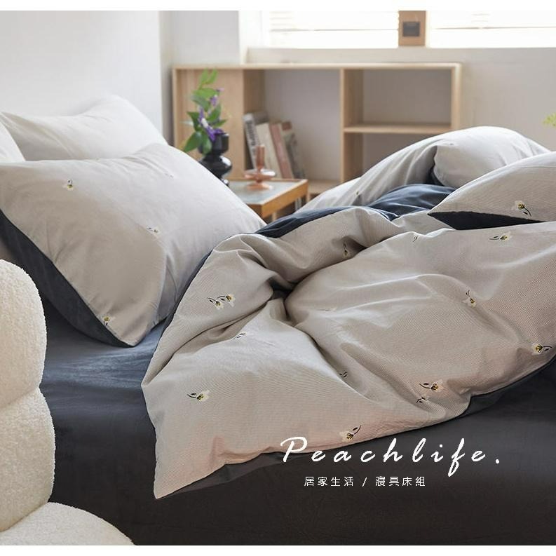 ♡peachlife.♡「台灣現貨」秋冬床包組 可愛小花保暖床包組 柔暖 冬天 寢具 雙人/加大雙人 居家小物 小花朵-細節圖4