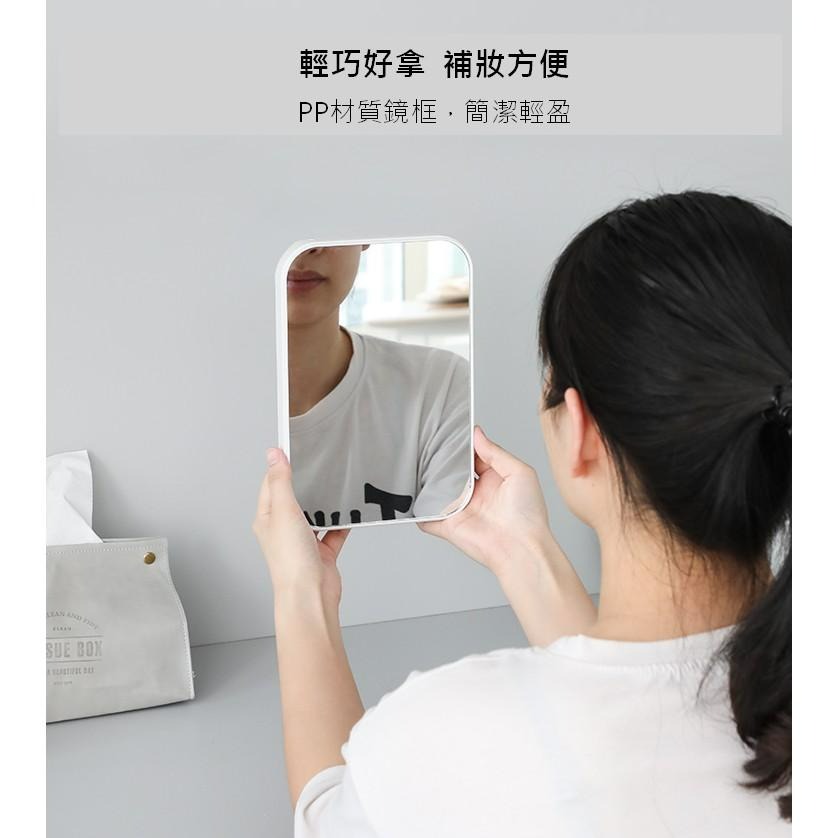 ♡Peachlife.♡「台灣現貨」居家桌上化妝鏡 鏡子 化妝鏡 桌面鏡 極簡風格 桌面鏡子 宿舍化妝鏡 可調節角度-細節圖3