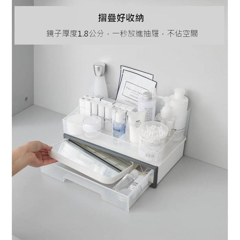 ♡Peachlife.♡「台灣現貨」居家桌上化妝鏡 鏡子 化妝鏡 桌面鏡 極簡風格 桌面鏡子 宿舍化妝鏡 可調節角度-細節圖4