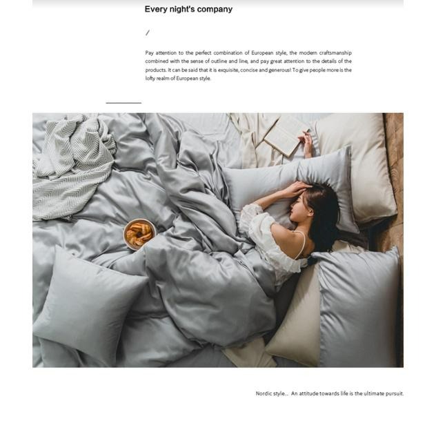 ♡peachlife.♡「台灣現貨」天絲棉淺灰床組 冰涼天絲 天絲床包 單人/雙人/加大 天絲棉床包 銀灰色 莫蘭迪色-細節圖5