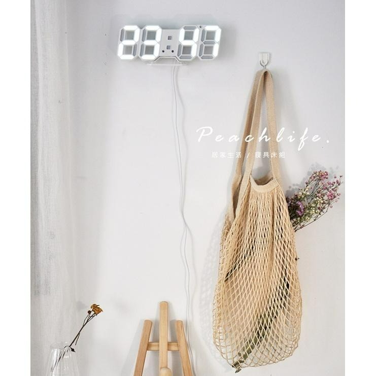 ♡peachlife.♡「台灣現貨」韓風室內家居裝飾 鐘 時鐘 電子鐘 掛壁式時鐘 立體時鐘 簡約現代LED數字鐘-細節圖3