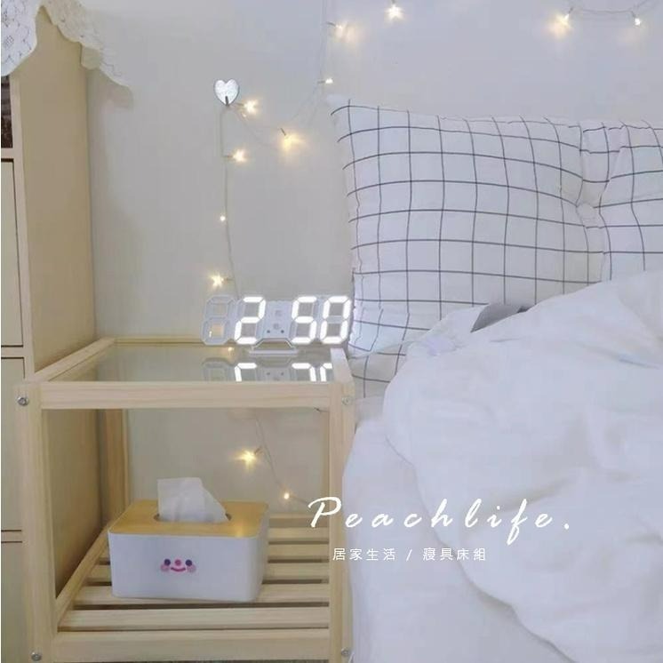 ♡peachlife.♡「台灣現貨」韓風室內家居裝飾 鐘 時鐘 電子鐘 掛壁式時鐘 立體時鐘 簡約現代LED數字鐘-細節圖7
