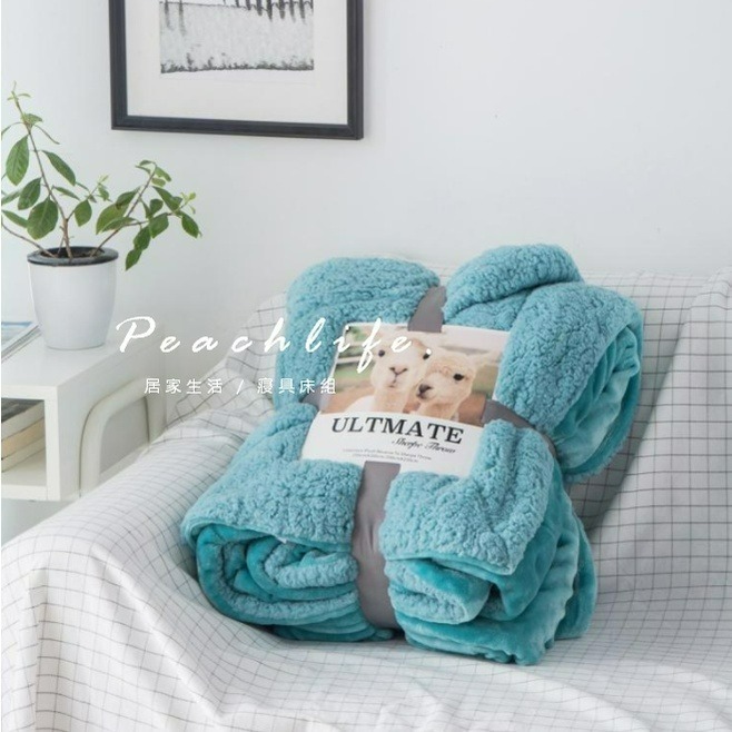 ♡peachlife.♡「台灣現貨」歐美雙層毛毯 法蘭絨羊羔絨 秋冬毛毯 厚毛毯 保暖羊毛毯 沙發毯 6款顏色 毛毯-規格圖9
