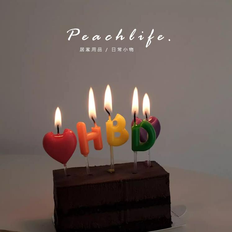 ♡peachlife.♡「台灣現貨」生日快樂蠟燭 慶生蠟燭 小蠟燭 生日蠟燭 生活儀式感 生日快樂 蛋糕蠟燭 HBD蠟燭-細節圖2