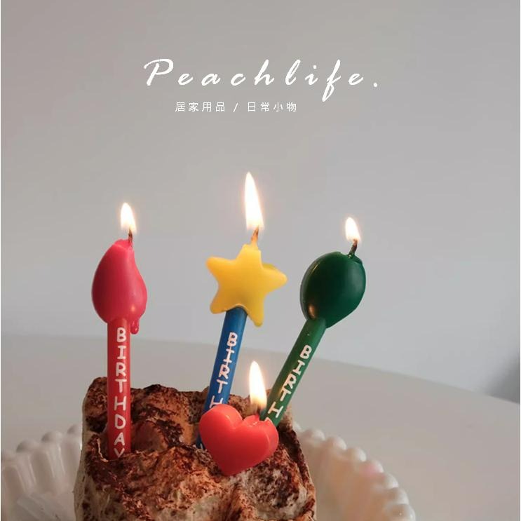 ♡peachlife.♡「台灣現貨」生日快樂蠟燭 慶生蠟燭 小蠟燭 生日蠟燭 生活儀式感 生日快樂 蛋糕蠟燭 HBD蠟燭-細節圖5