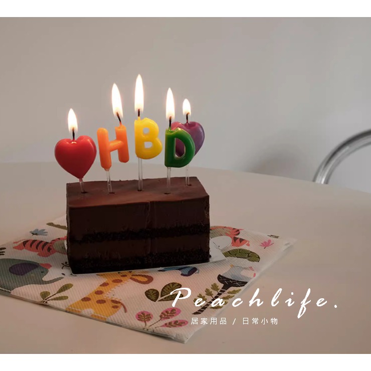 ♡peachlife.♡「台灣現貨」生日快樂蠟燭 慶生蠟燭 小蠟燭 生日蠟燭 生活儀式感 生日快樂 蛋糕蠟燭 HBD蠟燭-規格圖7