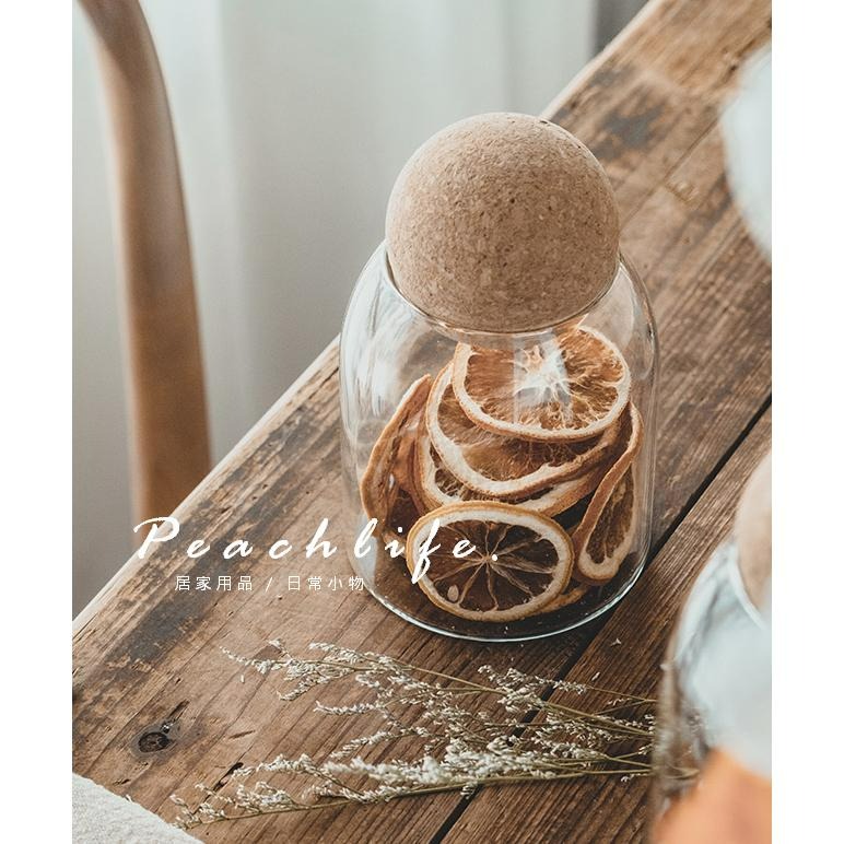 ♡Peachlife.♡「台灣現貨」日式玻璃儲物罐3件組 小+中+大 收納罐 居家風格小物 收納罐 軟木塞收納罐-細節圖6