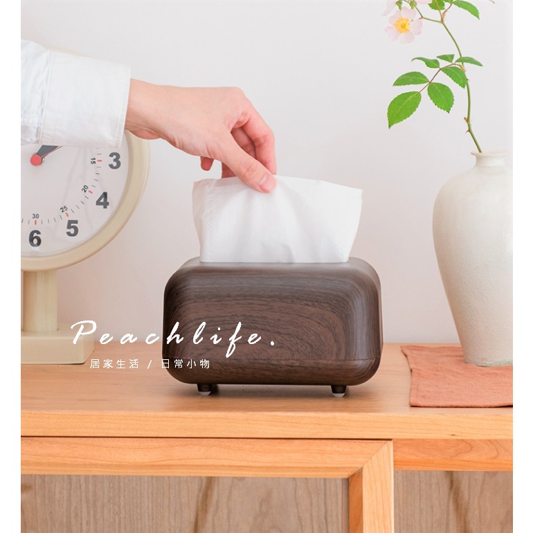 ♡peachlife.♡「台灣現貨」日式木質桌面衛生紙盒 原木色面紙盒 衛生紙盒 餐巾紙盒 桌上收納 面紙盒 簡約面紙盒-規格圖9