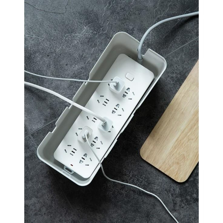 ♡peachlife.♡「台灣現貨」日式簡約木蓋排插盒 木蓋收納插座盒子 書桌插坐 客廳插坐收納 居家裝飾-細節圖3