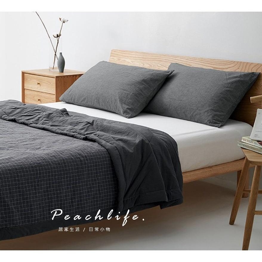 ♡Peachlife.♡「台灣現貨」日式春夏涼被 涼被 格子涼被 薄被 薄被子 透氣舒適柔軟被子 涼被 簡約中性風格-細節圖6