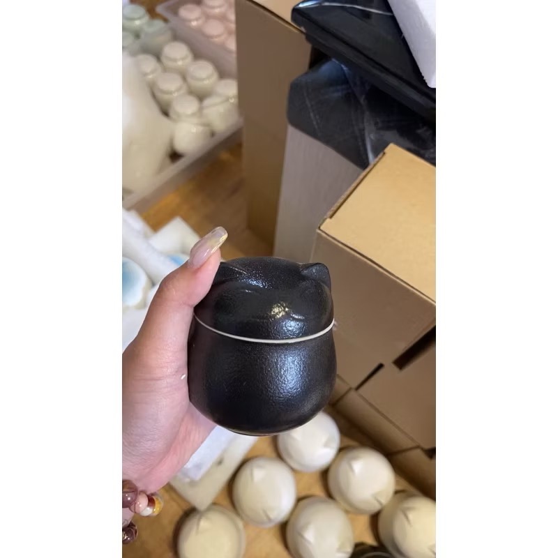 【 迪寶寵愛生活館】小號貓咪骨灰罐-規格圖2