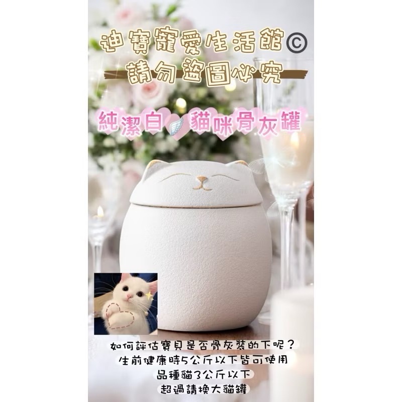 【 迪寶寵愛生活館】小寵物貓咪造型紀念骨灰罐-規格圖10