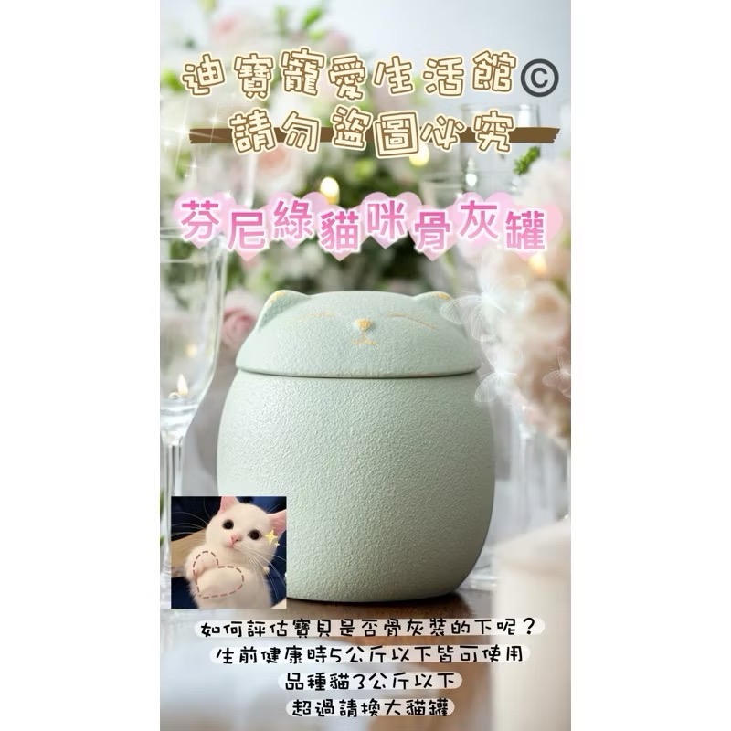 【 迪寶寵愛生活館】小寵物貓咪造型紀念骨灰罐-規格圖10