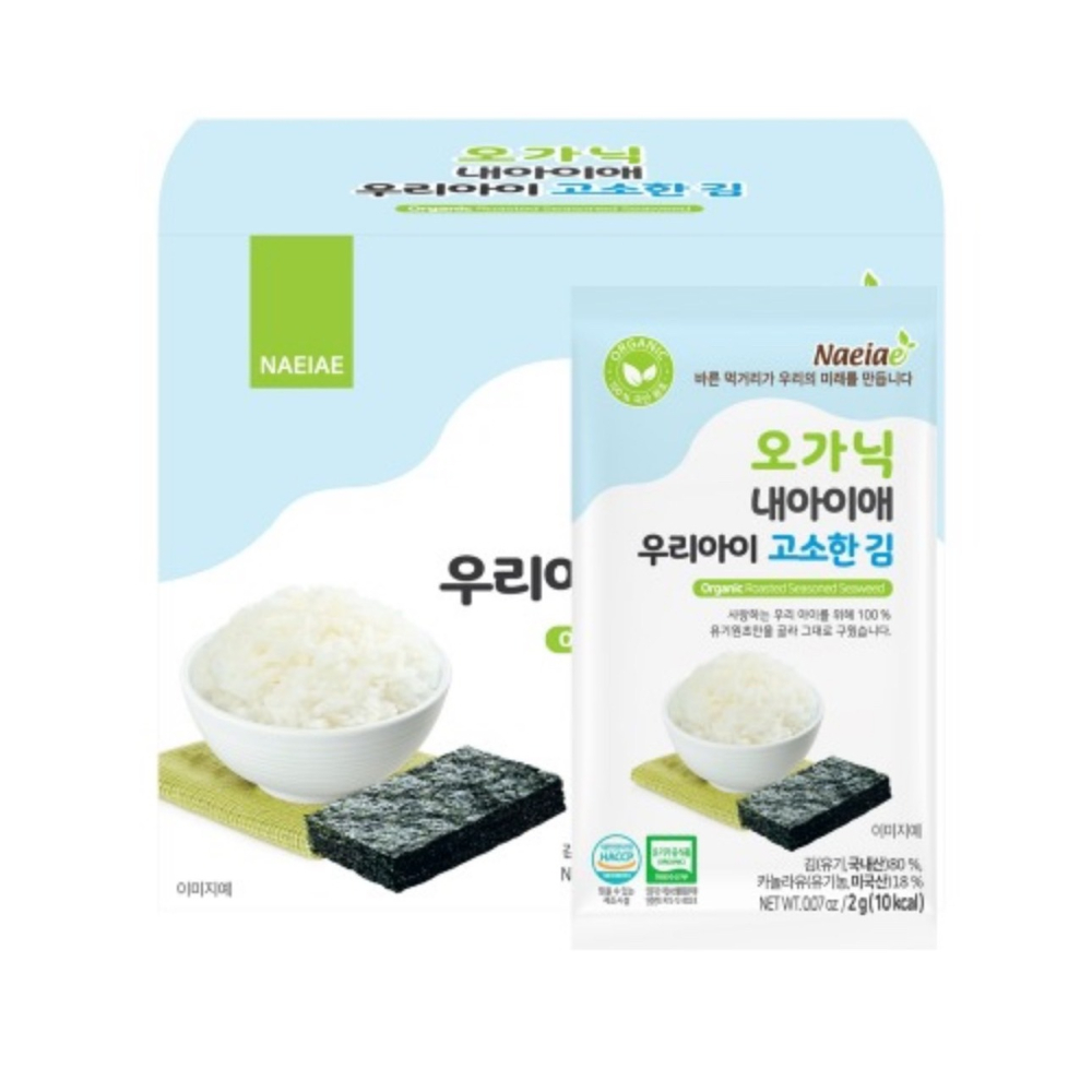 韓國Naeiae 寶寶 幼童淡味/無鹽海苔 寶寶零食 寶寶副食品-細節圖2