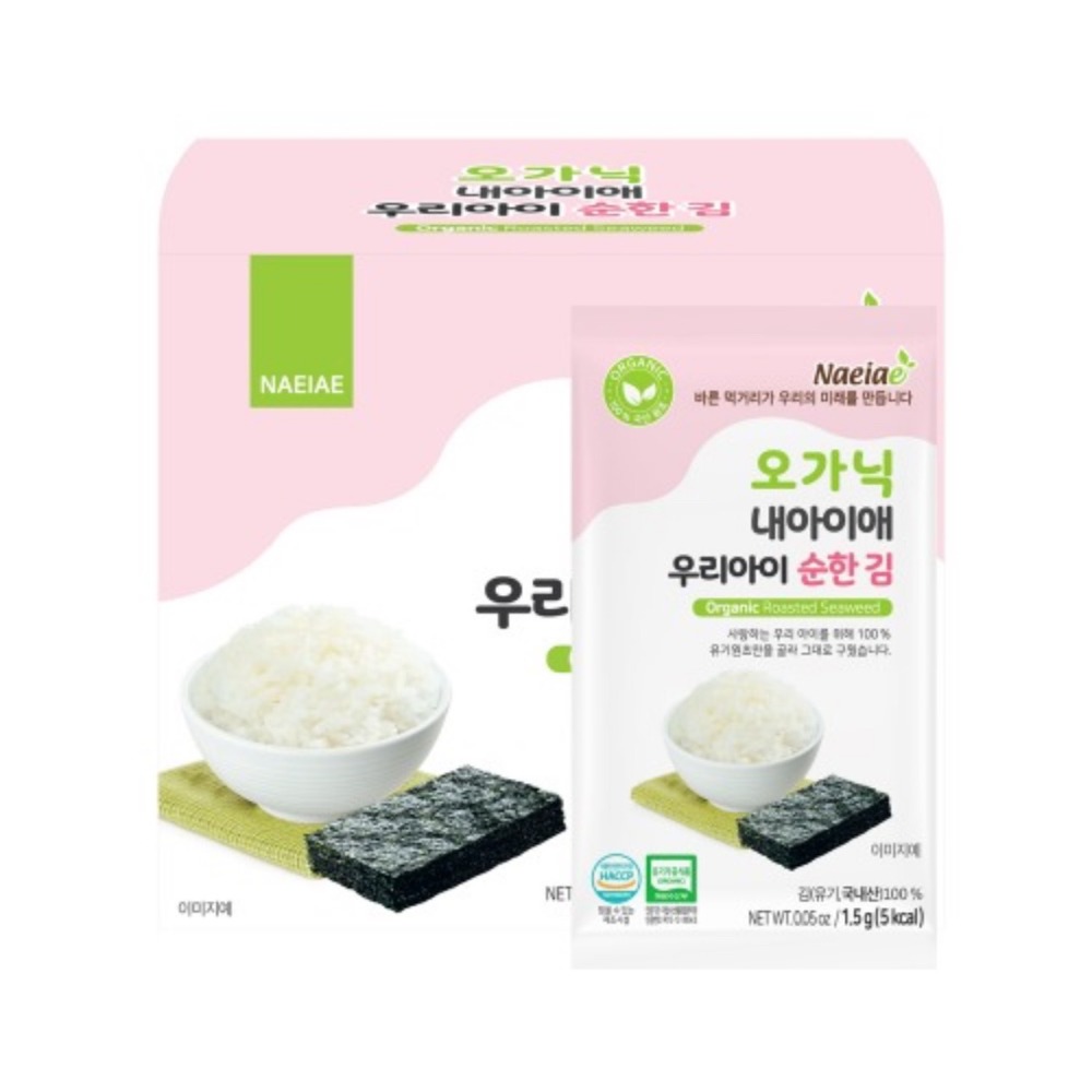韓國Naeiae 寶寶 幼童淡味/無鹽海苔 寶寶零食 寶寶副食品-規格圖2
