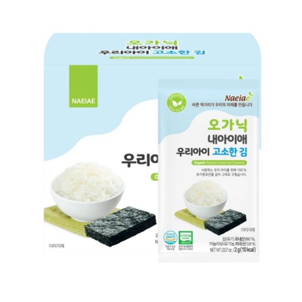 韓國Naeiae 寶寶 幼童淡味/無鹽海苔 寶寶零食 寶寶副食品-規格圖2