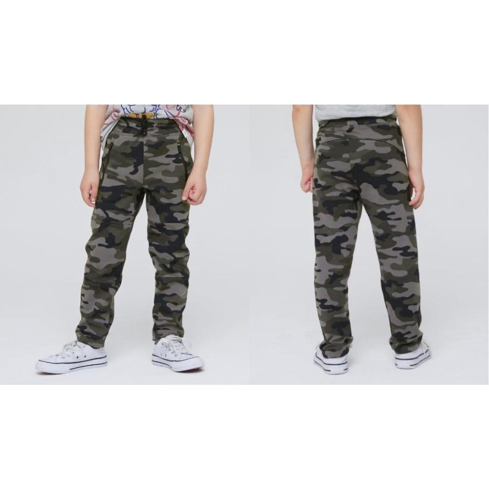 8成新~【GAP】男幼童 GapFit系列鬆緊腰運動褲(迷彩黑)/迷彩長褲-100cm(3y)-細節圖2