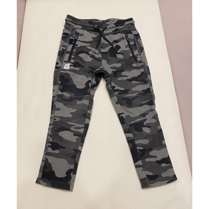 8成新~【GAP】男幼童 GapFit系列鬆緊腰運動褲(迷彩黑)/迷彩長褲-100cm(3y)-細節圖6