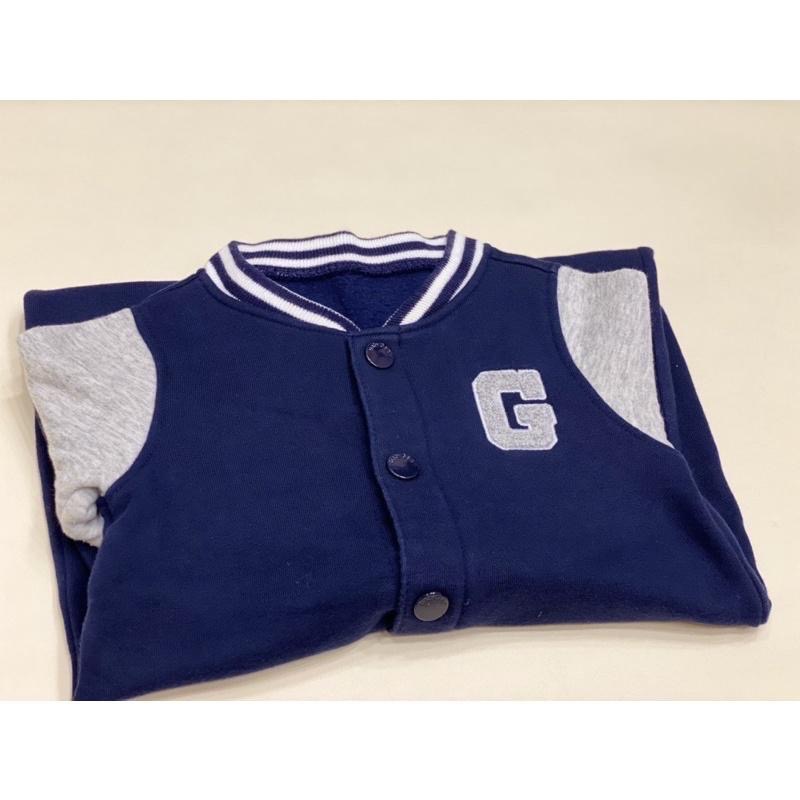 GAP嬰兒|Logo暗扣開襟一體式包屁衣-90cm(18-24M)-細節圖4