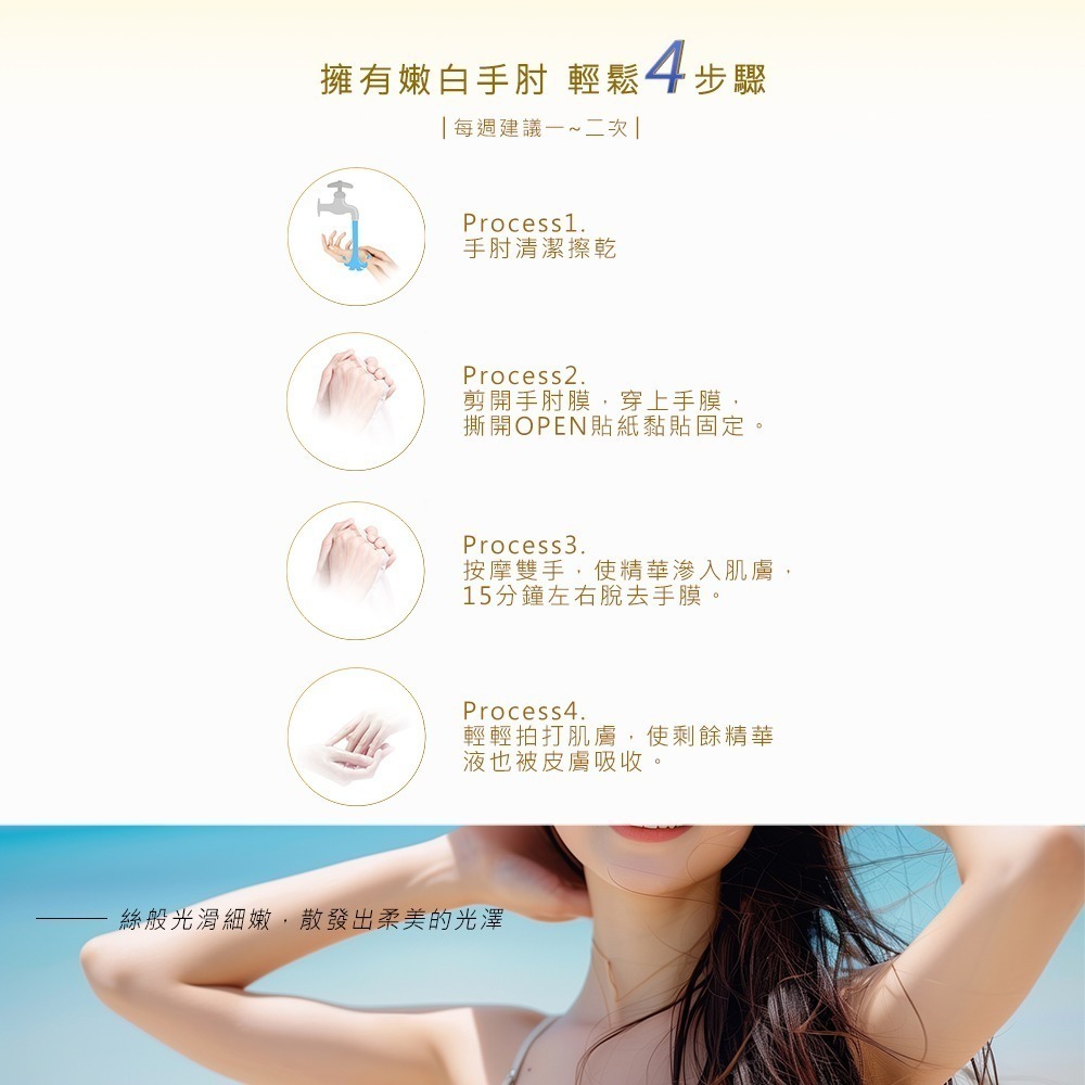 玫瑰嫩白手肘膜-細節圖3