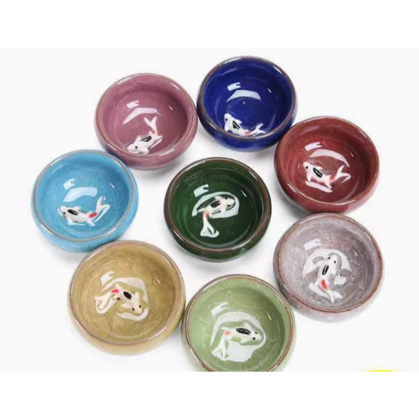 茶具功夫茶杯陶瓷主人杯單杯冰裂小茶碗家用品茗杯日式茶盞6只裝-細節圖2