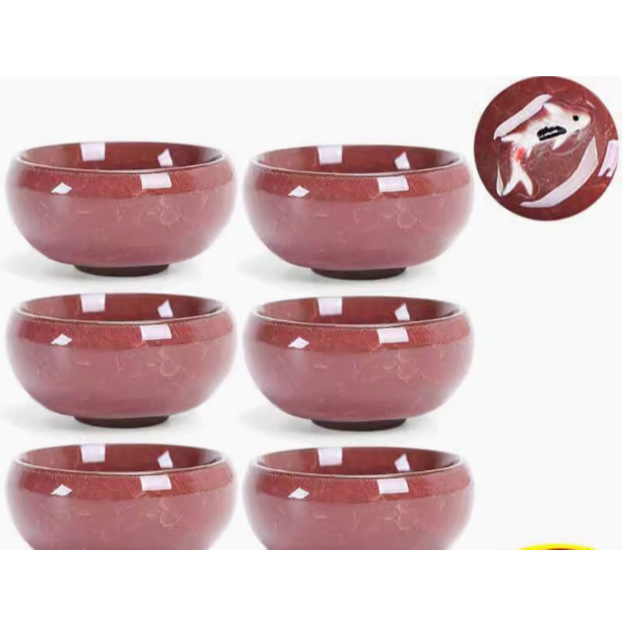 茶具功夫茶杯陶瓷主人杯單杯冰裂小茶碗家用品茗杯日式茶盞6只裝-規格圖10