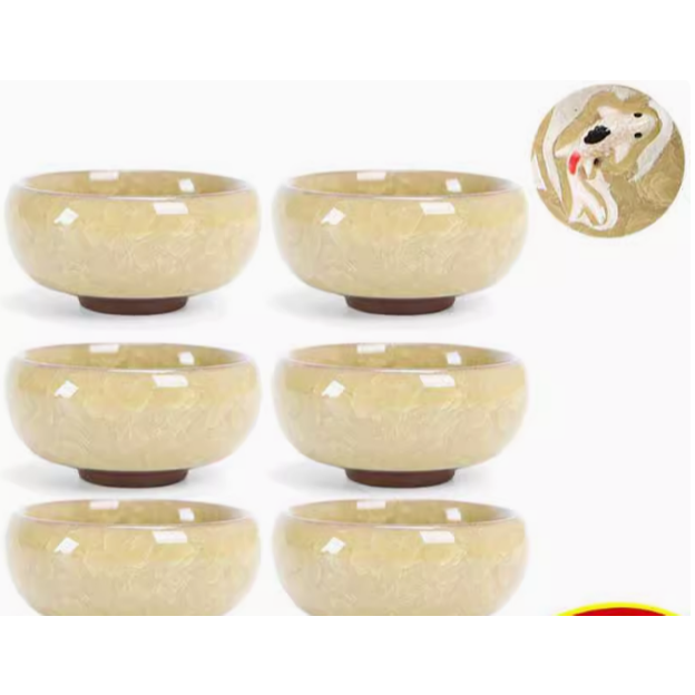 茶具功夫茶杯陶瓷主人杯單杯冰裂小茶碗家用品茗杯日式茶盞6只裝-規格圖10