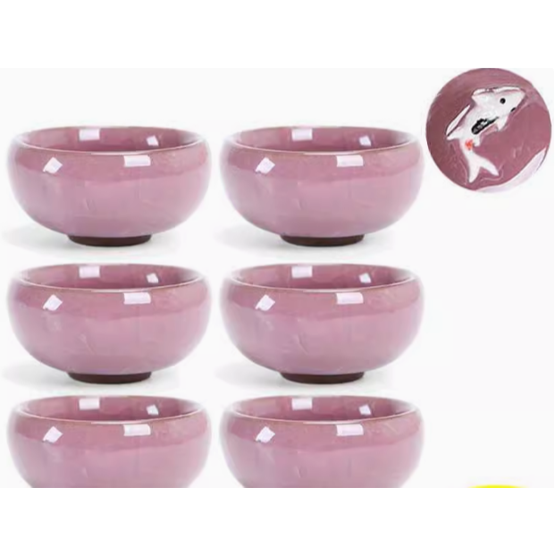 茶具功夫茶杯陶瓷主人杯單杯冰裂小茶碗家用品茗杯日式茶盞6只裝-規格圖10