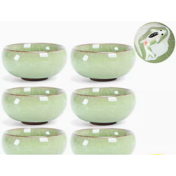 茶具功夫茶杯陶瓷主人杯單杯冰裂小茶碗家用品茗杯日式茶盞6只裝-規格圖10