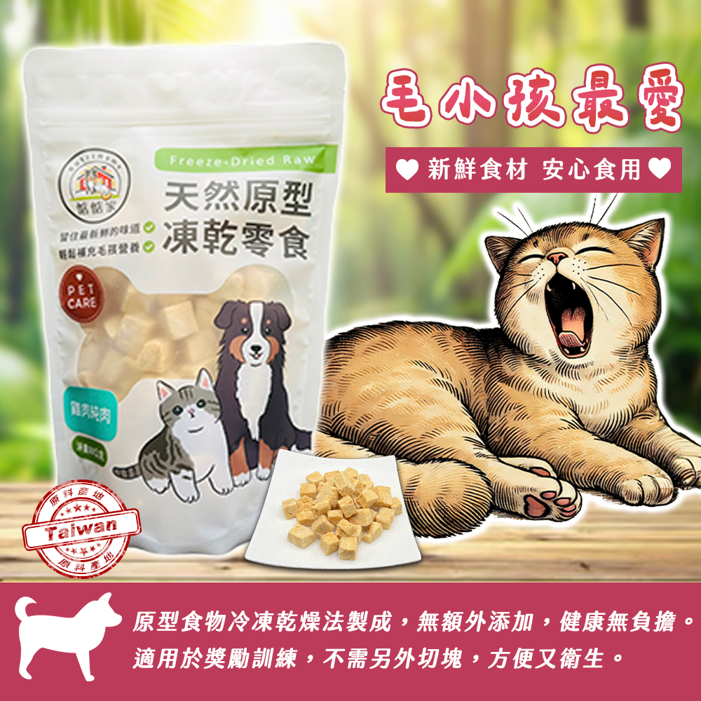 雞肉純肉凍乾 天然原型 寵物零食 寵物獎勵 寵物訓練-細節圖2