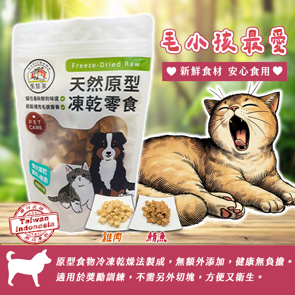 雙拼（雞肉＋鮪魚）凍乾 天然原型 寵物零食 寵物獎勵 寵物訓練-細節圖2