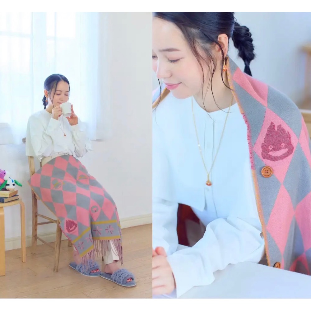 現貨【披肩圍巾 霍爾的移動城堡 霍爾的披肩】吉卜力 橡子共和國 宮崎駿 龍貓 神隱少女 魔法公主 天空之城 魔女宅急便-細節圖4