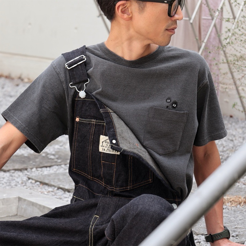 吉卜力 日本製【GBL X Good On 龍貓 灰塵精靈口袋刺繡T恤（M碼）】橡子共和國 霍爾的移動城堡 神隱少女-細節圖2