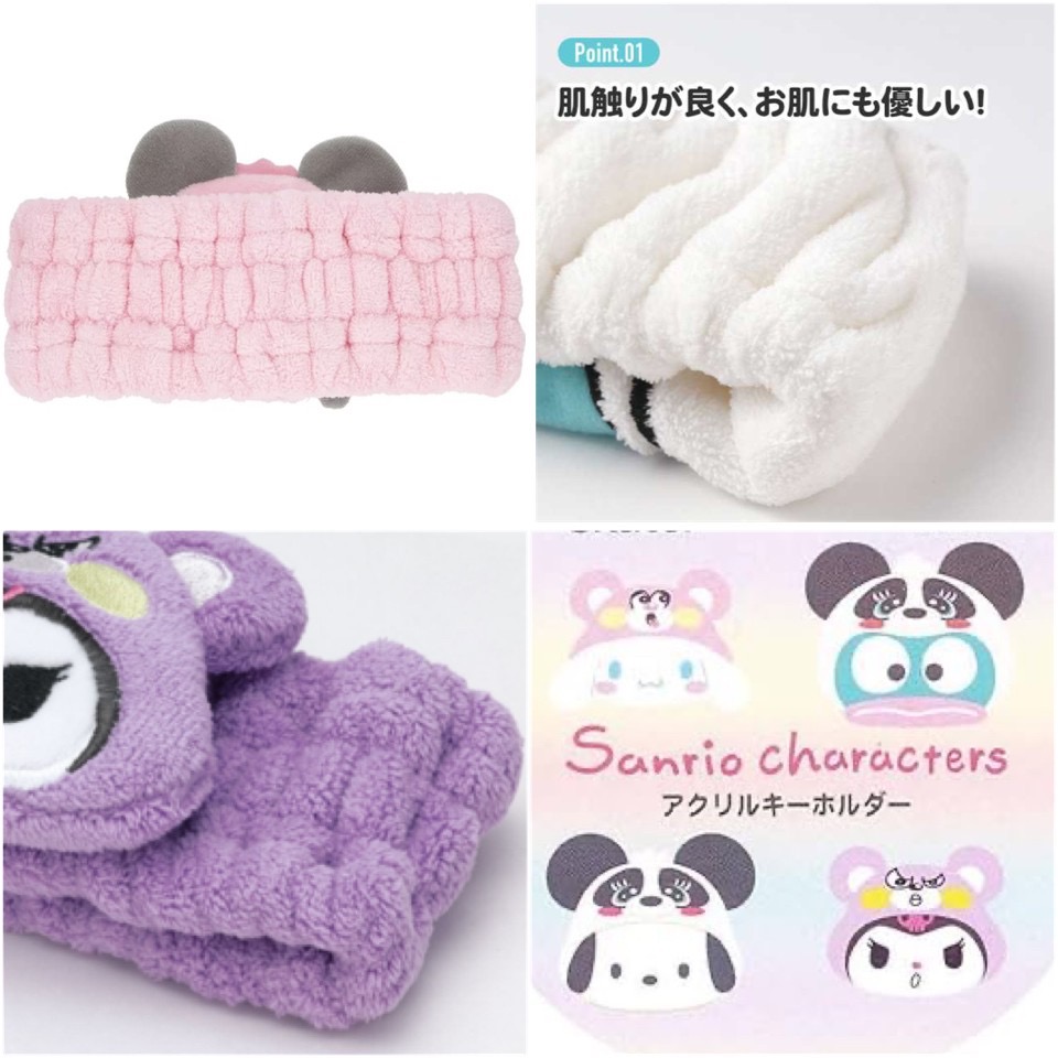 日本進口 Sanrio三麗鷗立體超彈力吸水髮帶（大耳狗/帕洽狗）-細節圖3