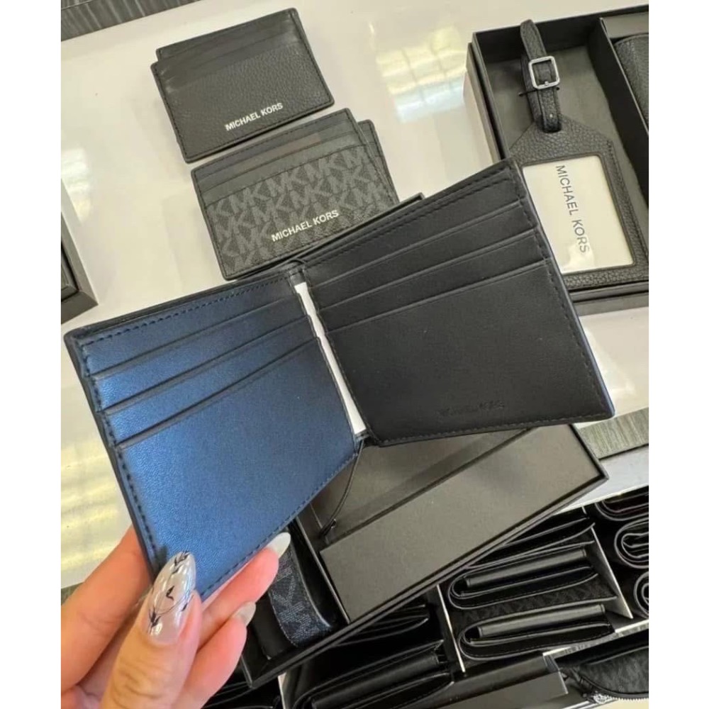 Michael Kors wallet key chain gift set🇺🇸MK防刮皮Logo短夾+匙圈禮盒-細節圖3