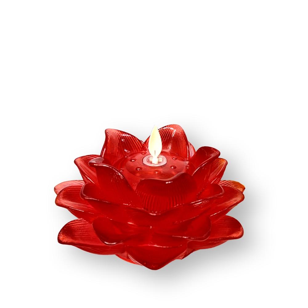 【新韻傳音】大蓮華蓮花燈-祈願心燈  蓮花蠟燭燈  拜拜供神 祈福 電子蠟燭 神明桌 D353B-細節圖3