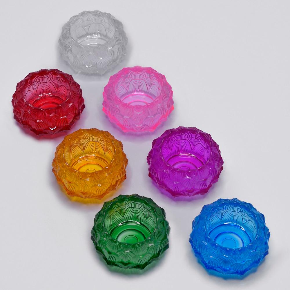 【新韻傳音】燈座蓮花杯 蓮花燭杯 造型玻璃杯 蓮花燭臺 蓮心杯 小茶燭杯 蠟燭台 酥油蠟燭杯 蠟燭容器 X227-細節圖2