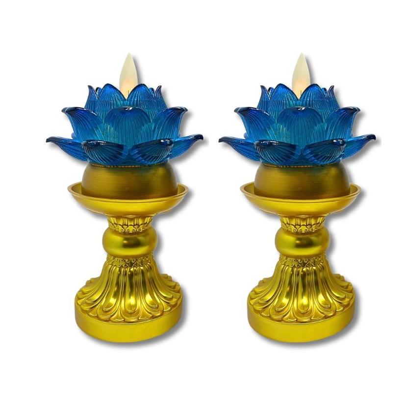 【新韻傳音】金色供燈金座套組 蓮花電子蠟燭燈 蓮花蠟燭燈  拜拜供神 祈福 XY205-Gold-細節圖9