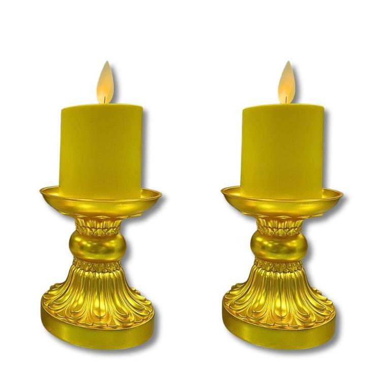 【新韻傳音】金色供燈電子套組 熱銷7日充電式LED電子蠟燭燈 充電款電子蠟燭 仿真蠟燭燈 法會供燈佛-細節圖4
