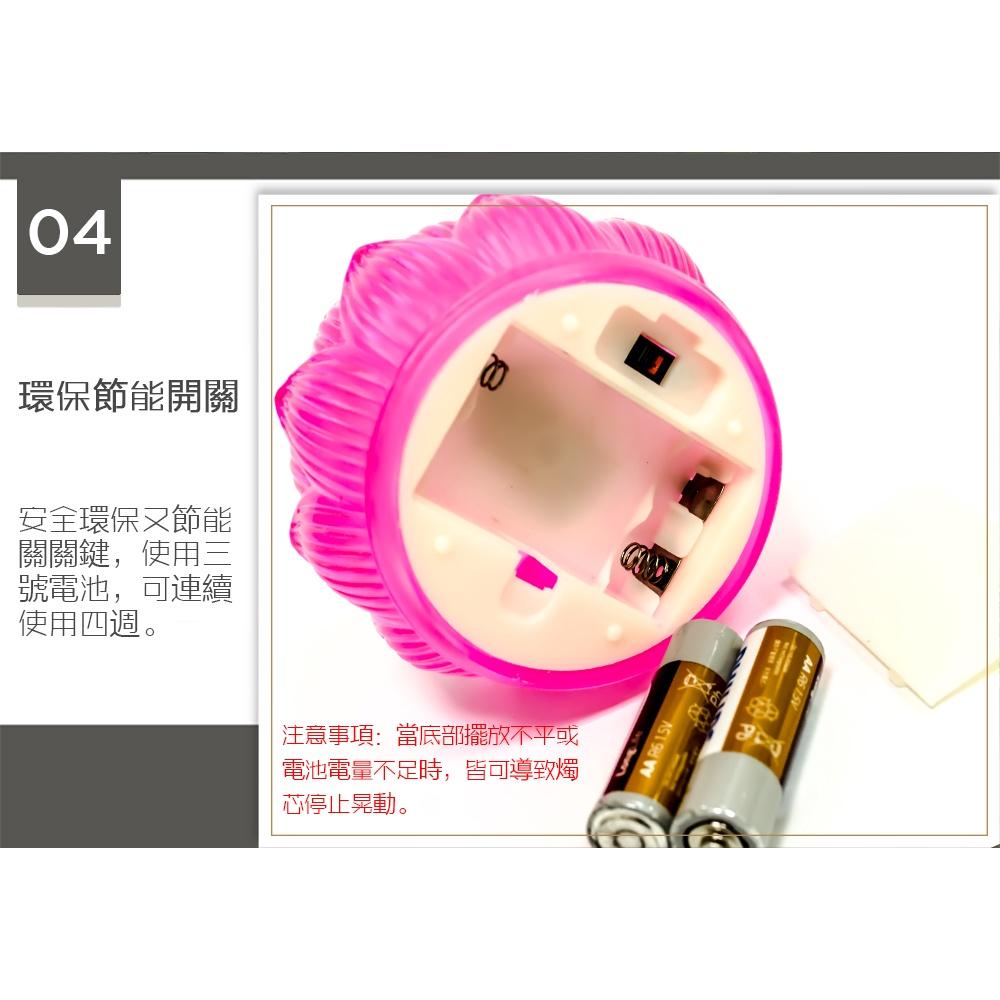 【新韻傳音】琉璃心燈－蓮花飄飄燭二入套裝(精巧蓮葉底座) 精緻琉璃造型電子蠟燭 共有七色 A010-細節圖8