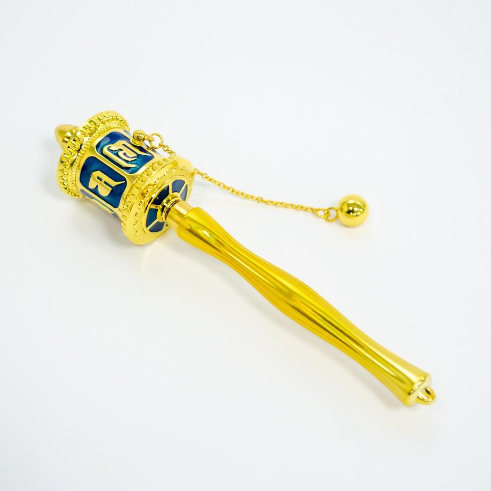 【新韻傳音】經典三色 12公分 手搖轉經輪 紅、黃、藍 手轉經輪 三色套組 轉經筒 法器 A003-W3-1-細節圖6