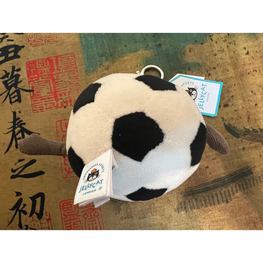 常溫 上架中 Jelly Cat足球鑰匙圈吊飾-細節圖2