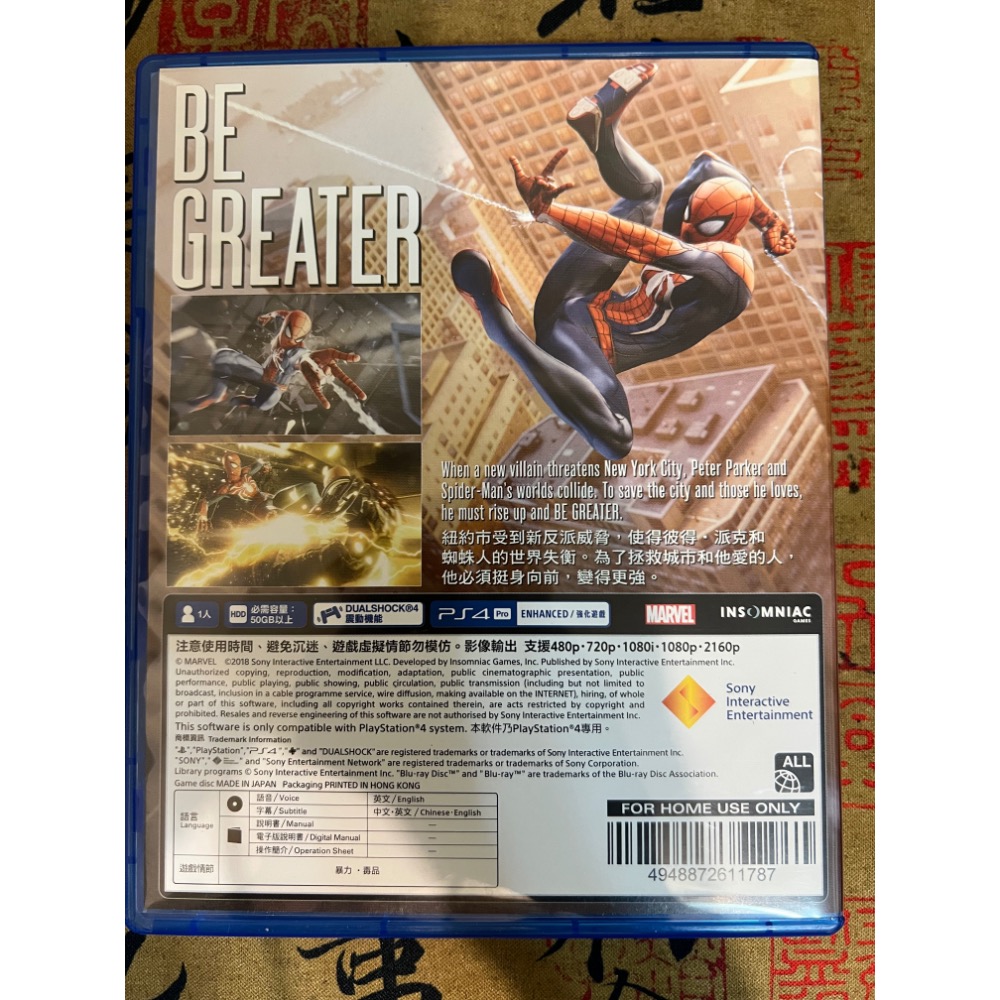 PS4遊戲光碟- spider-man-細節圖3