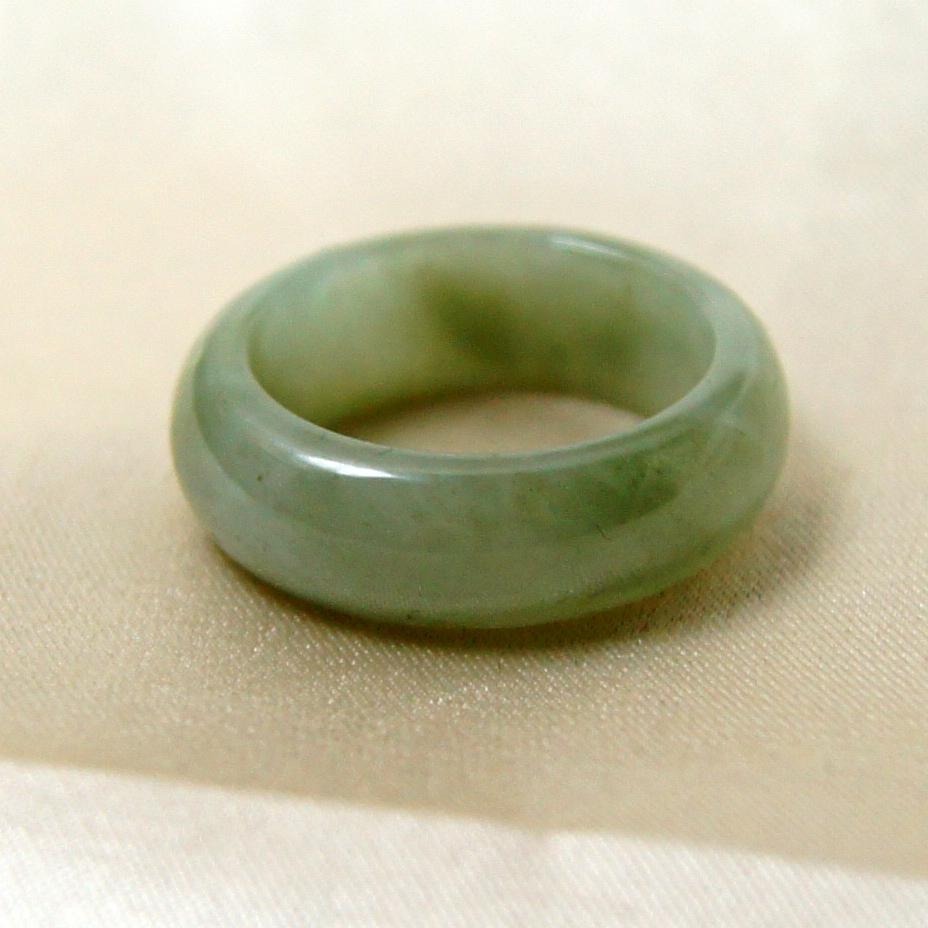 瑩元閣】《冰糯水頭好秋香茶湯戒》翡翠戒指/天然緬甸玉A貨/國際圍14/直徑18.1/JR-0024-細節圖4