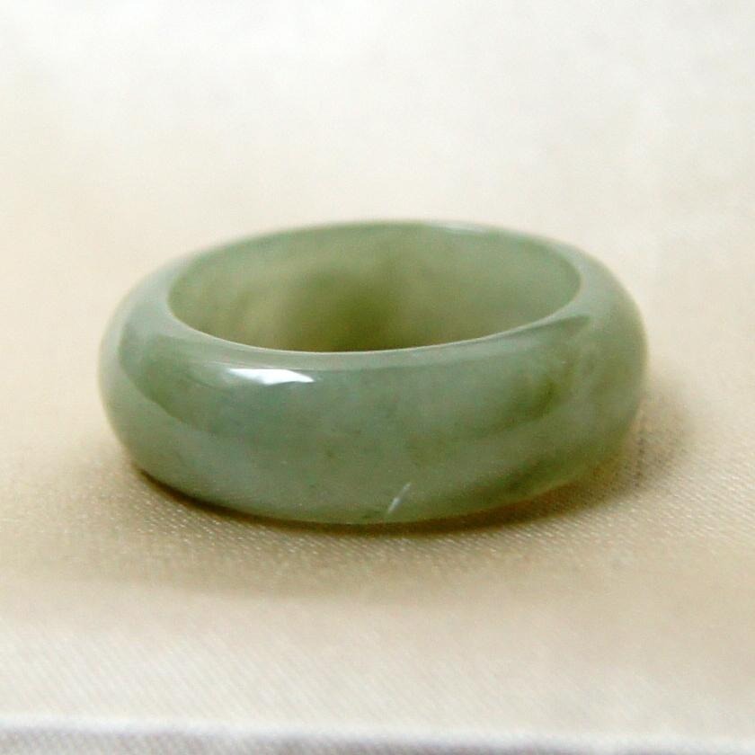 瑩元閣】《冰糯水頭好秋香茶湯戒》翡翠戒指/天然緬甸玉A貨/國際圍14/直徑18.1/JR-0024-細節圖6