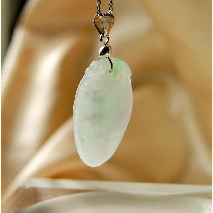 【瑩元閣】💚《冰種一點陽小桃子》💚翡翠掛飾/天然緬甸玉A貨/鋼鍊+925純銀/JN-0011/不過敏不變黑-細節圖2