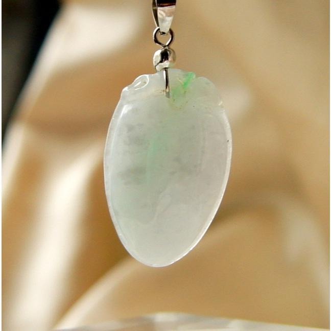 【瑩元閣】💚《冰種一點陽小桃子》💚翡翠掛飾/天然緬甸玉A貨/鋼鍊+925純銀/JN-0011/不過敏不變黑-細節圖4